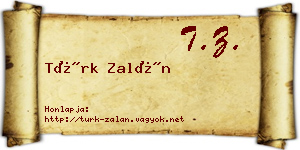 Türk Zalán névjegykártya